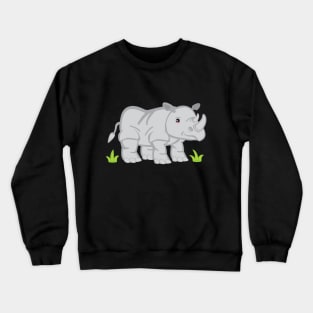 Kawaii Rhino Kid Design Crewneck Sweatshirt